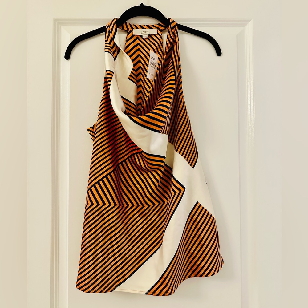 NWT LOFT Satin Cowl Neck Cami, L